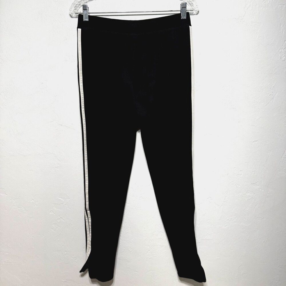Exertek Track Pants Sweatpants Black White Stripe Workout Womens size Medium